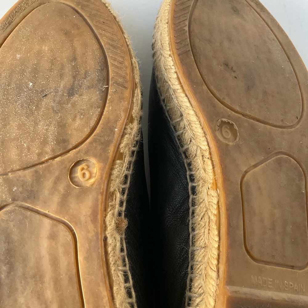 Matt Bernson Valencia Black Leather Espadrilles Size 6 Made in Spain - Picture 14 of 14